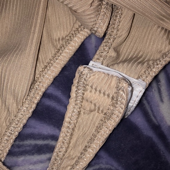 Fashion Nova Ribbed Cream Bodysuit - Picture 4 of 8